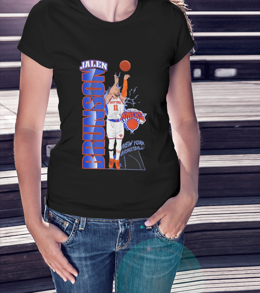 New York Knicks Jalen Brunson Basketball Number 11 T-Shirt