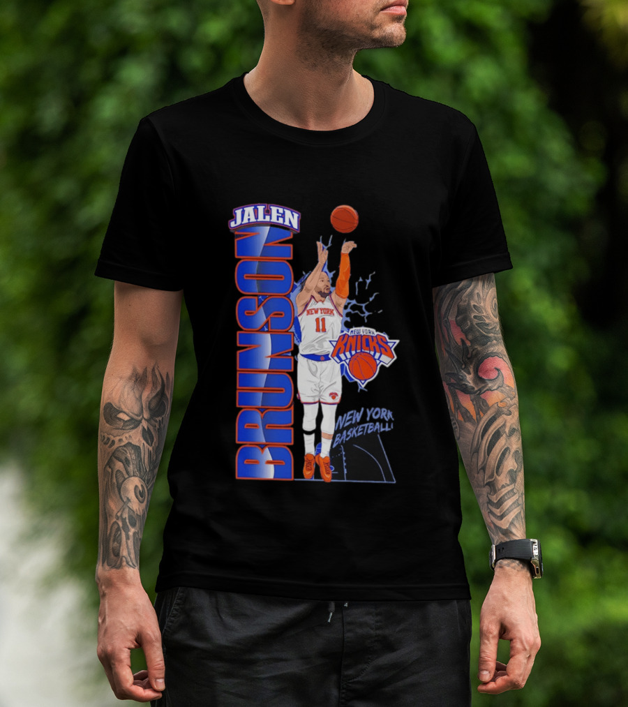 New York Knicks Jalen Brunson Basketball Number 11 T-Shirt