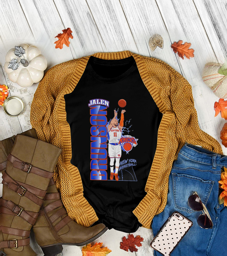 New York Knicks Jalen Brunson Basketball Number 11 T-Shirt