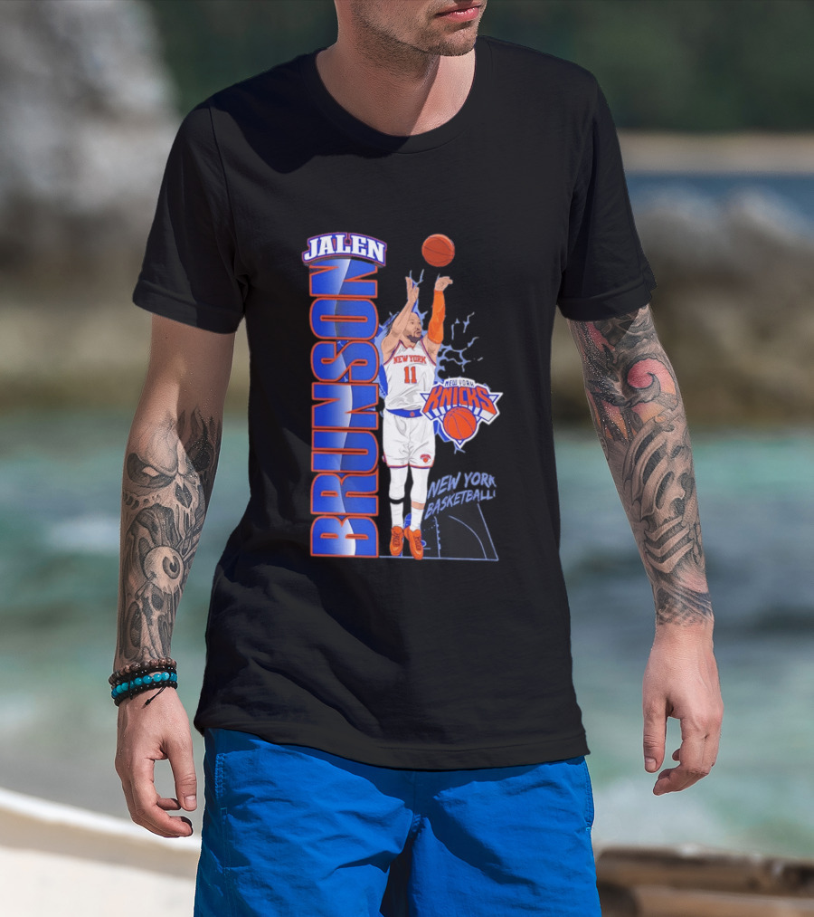 New York Knicks Jalen Brunson Basketball Number 11 T-Shirt