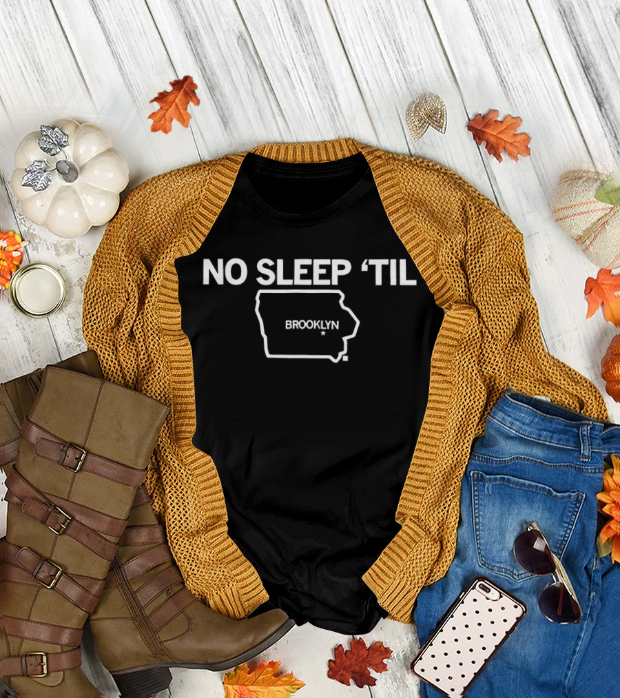 No Sleep 'Til Brooklyn State Map T-Shirt