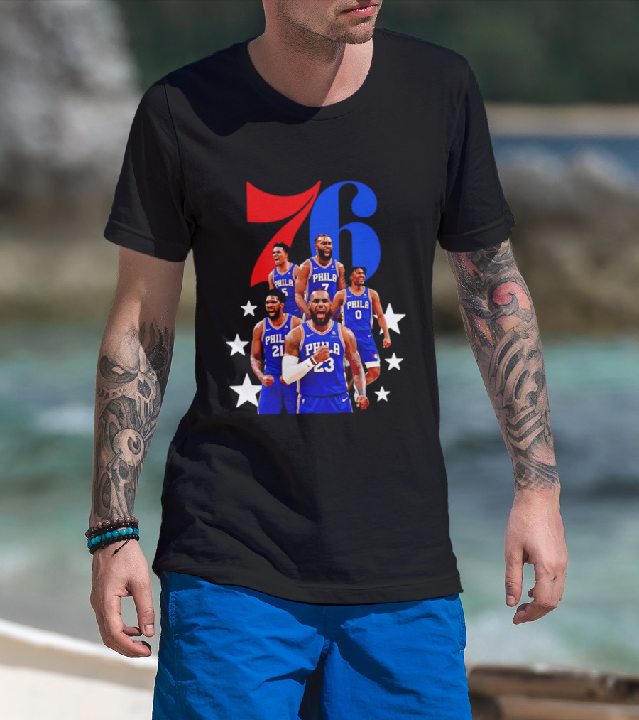 Philadelphia 76ers Players 23 21 7 0 Basketball Team Stars T-Shirt