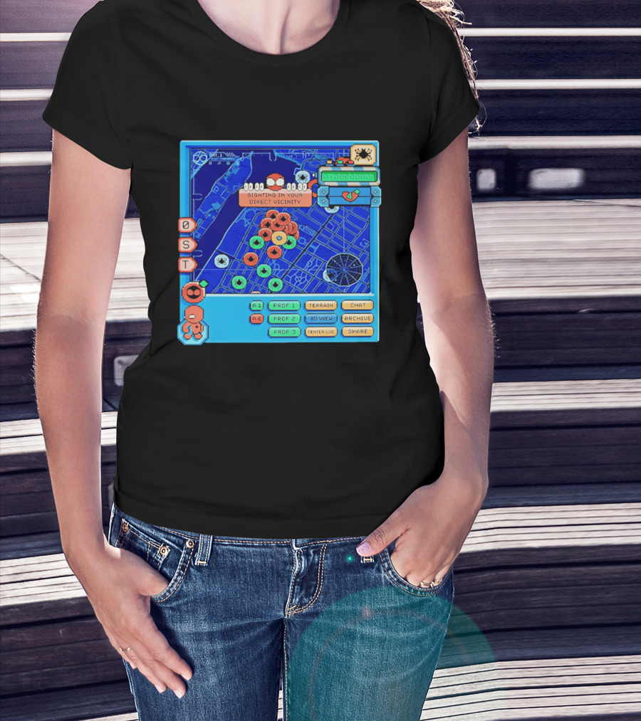Sighting In Your Direct Vicinity Spider Man Pixel 00.00.00 T-Shirt