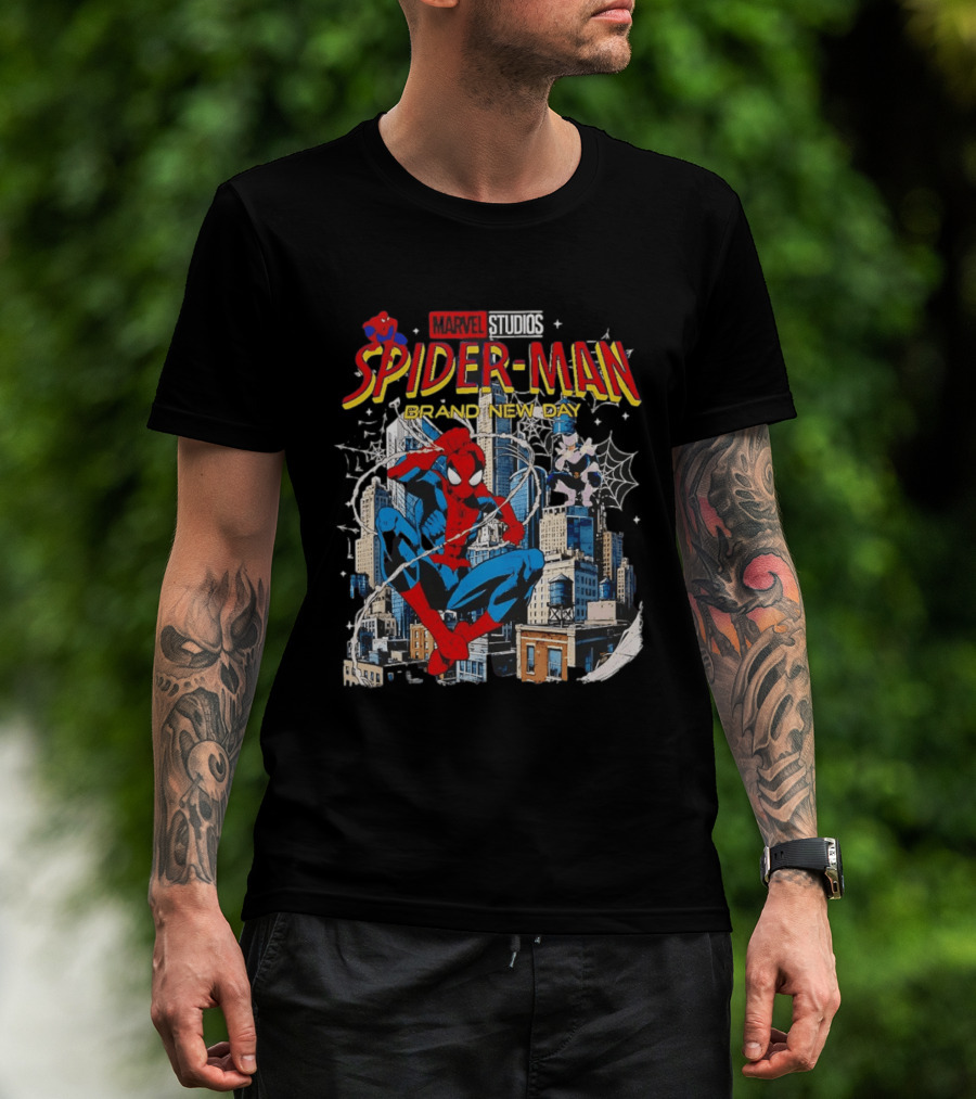Marvel Studios Spider Man Brand New Day Web Hero City Swing Superhero T-Shirt