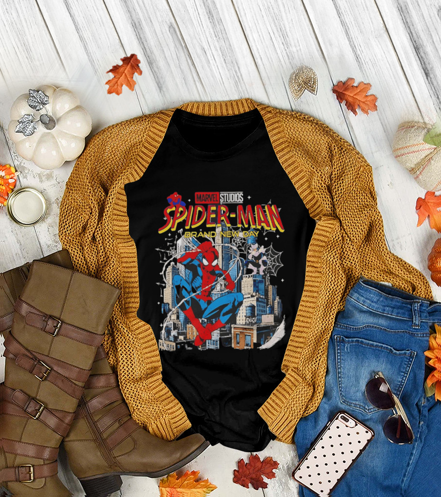 Marvel Studios Spider Man Brand New Day Web Hero City Swing Superhero T-Shirt