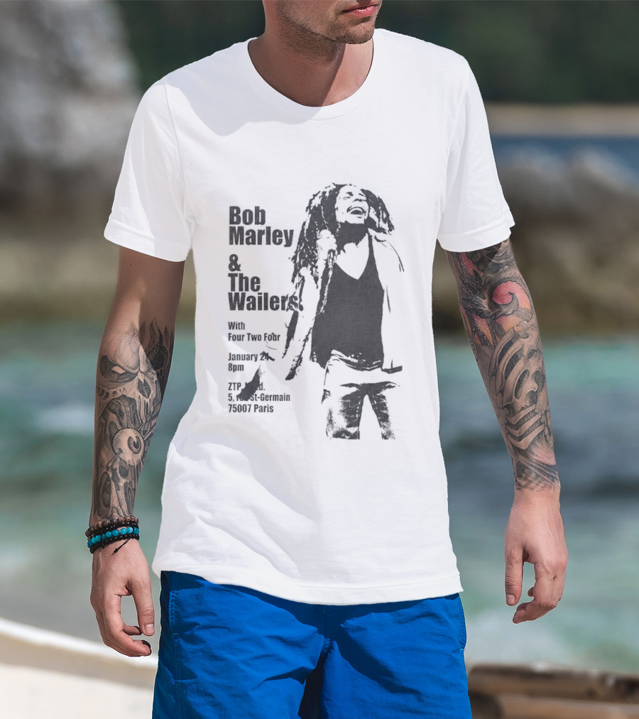 Bob Marley And The Wailers Hurricane Wisdom Kingston Jamaica Performance T-Shirt