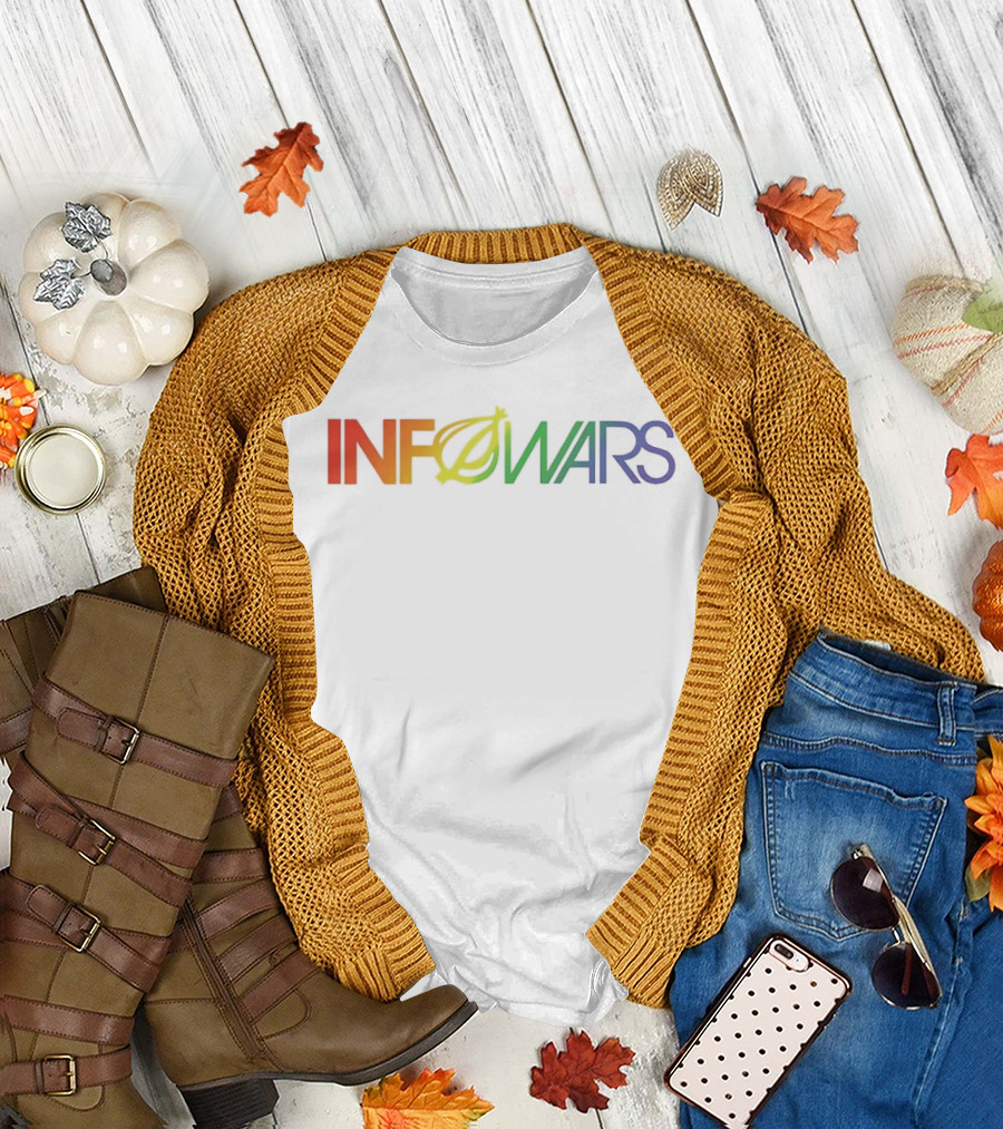 Infowars Alex Jones News Media Rainbow T-Shirt