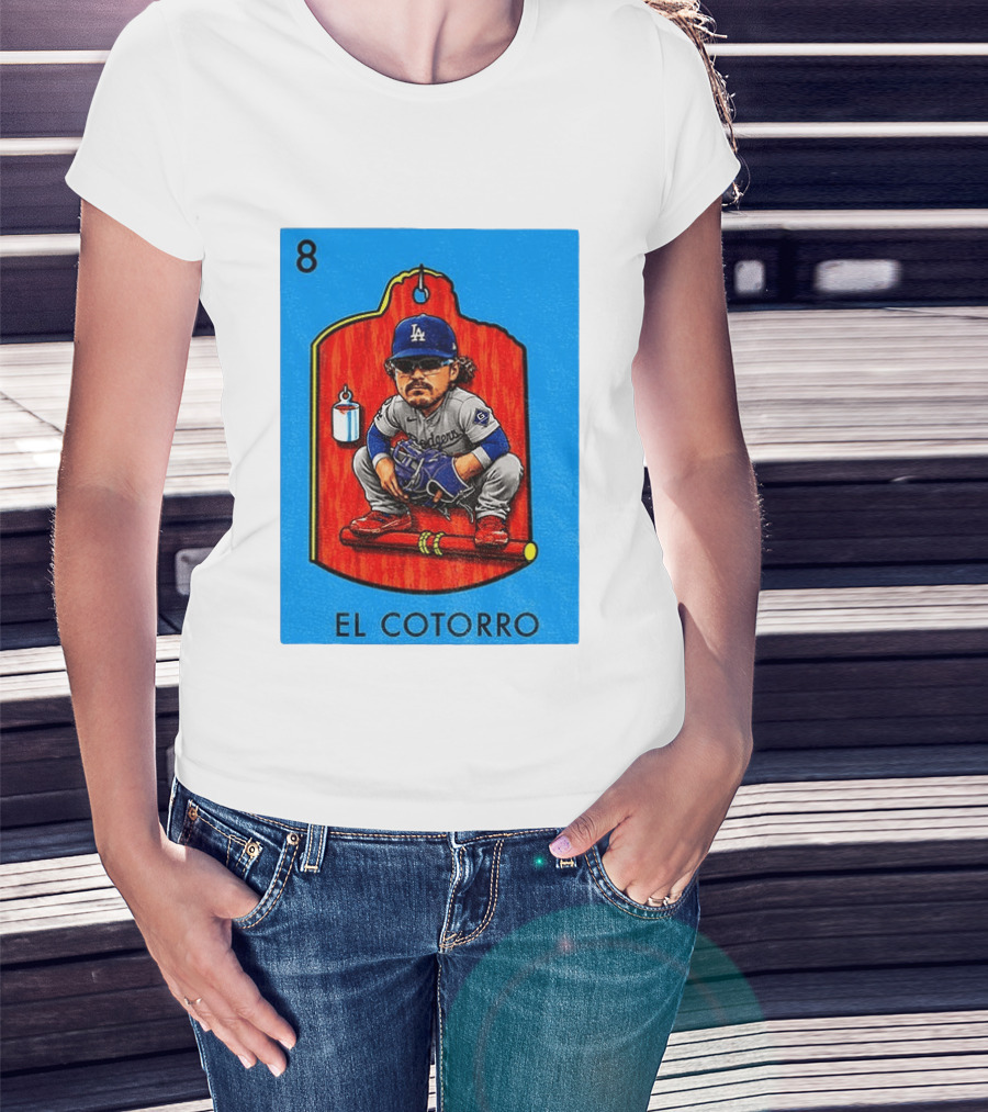 Joe Kelly Dodgers El Cotorro Loteria Card 8 T-Shirt