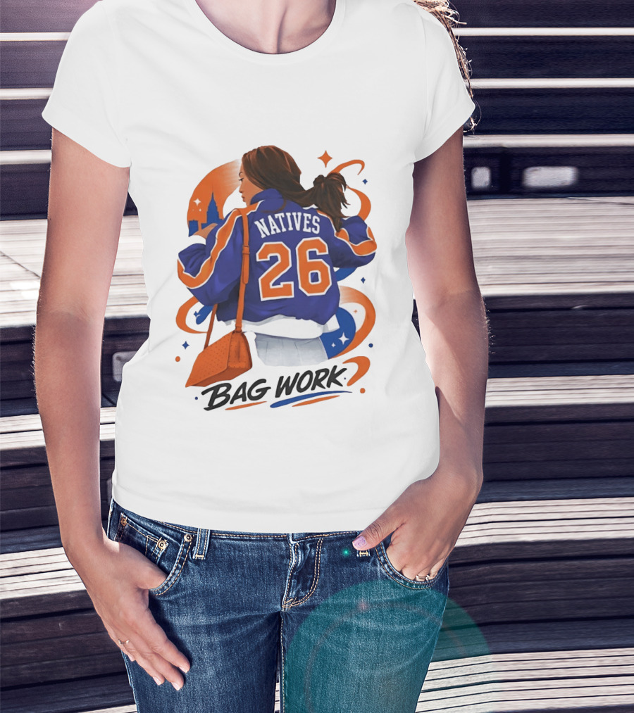 Jordyn Natives 26 Bag Work New York Knicks T-Shirt