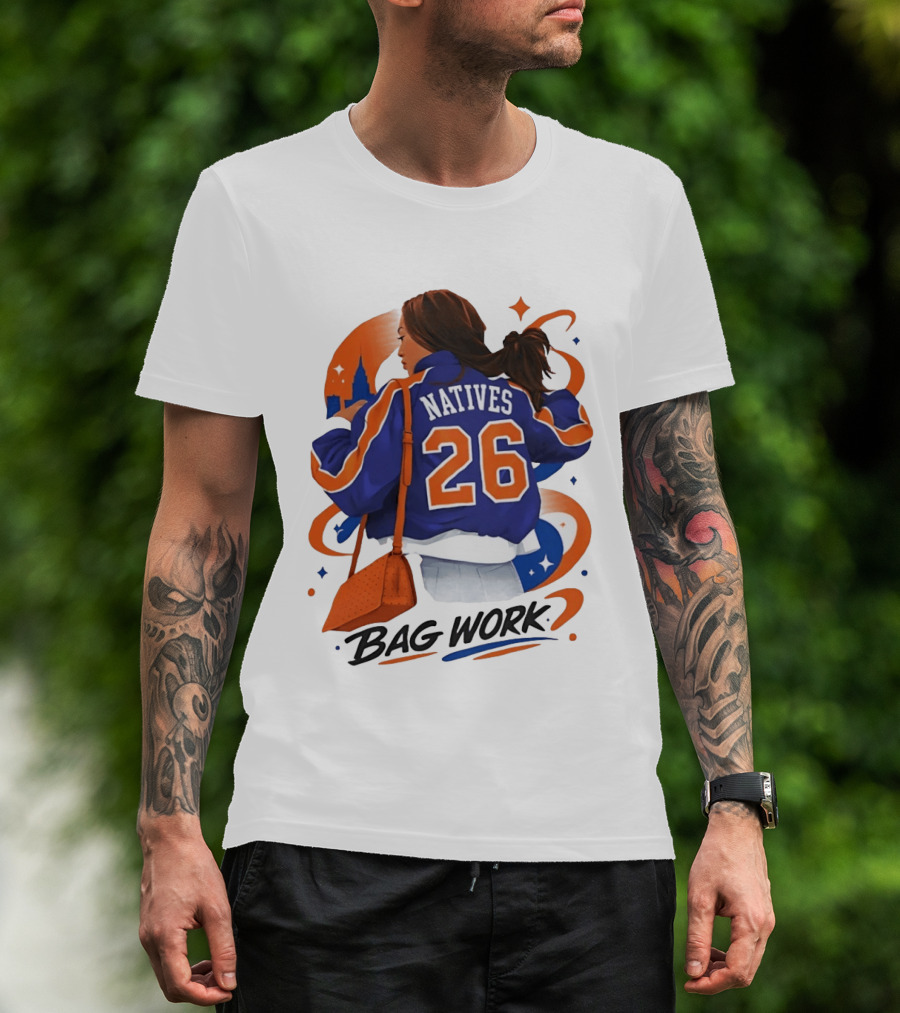 Jordyn Natives 26 Bag Work New York Knicks T-Shirt