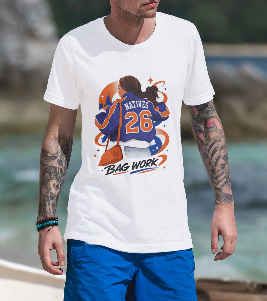 Jordyn Natives 26 Bag Work New York Knicks T-Shirt