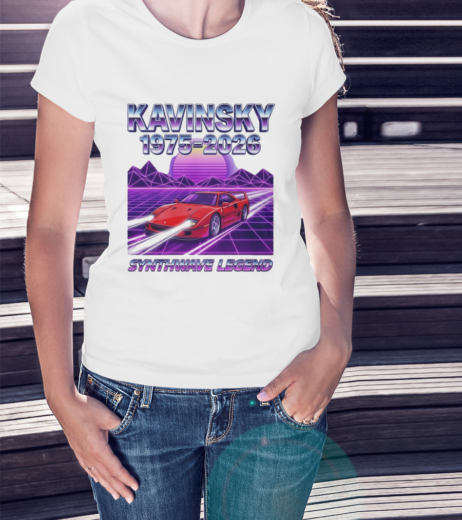 Kavinsky 1975 2026 Synthwave Legend Vaporwave Retro Car Aesthetic T-Shirt