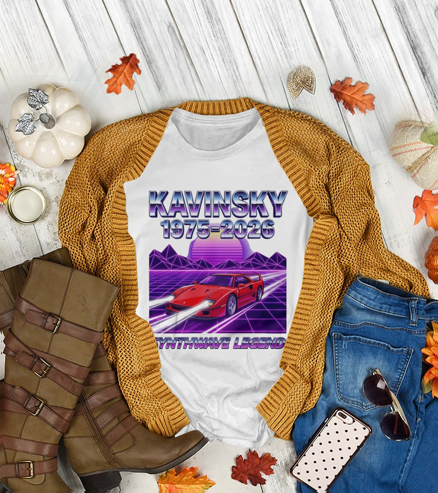 Kavinsky 1975 2026 Synthwave Legend Vaporwave Retro Car Aesthetic T-Shirt