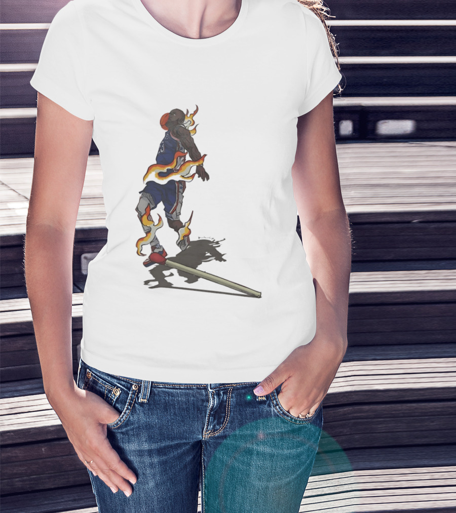 LeBron James 76ers Basketball Flame Dunk 23 T-Shirt