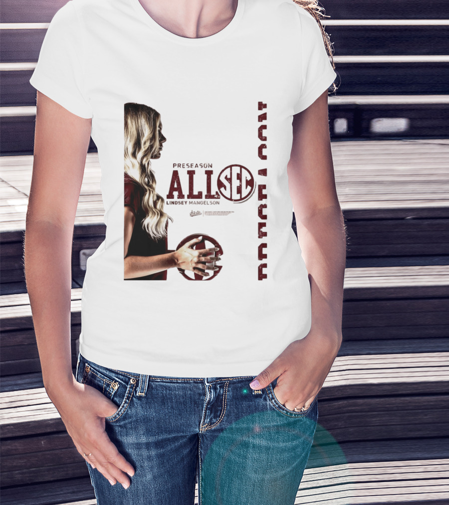 Preseason All SEC Lindsey Mangelson Mississippi State Volleyball 2026 T-Shirt