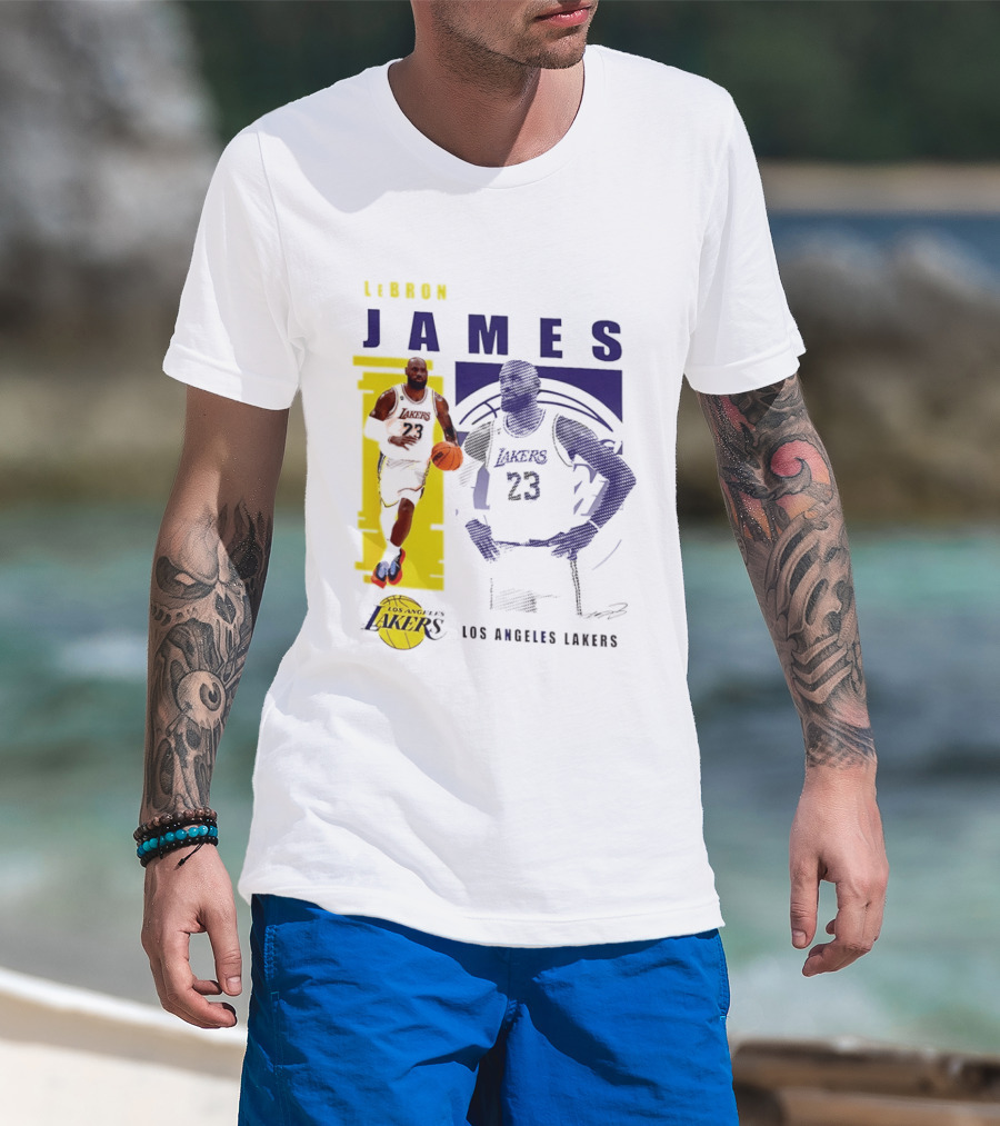 LeBron James Los Angeles Lakers Basketball Highlights 23 T-Shirt