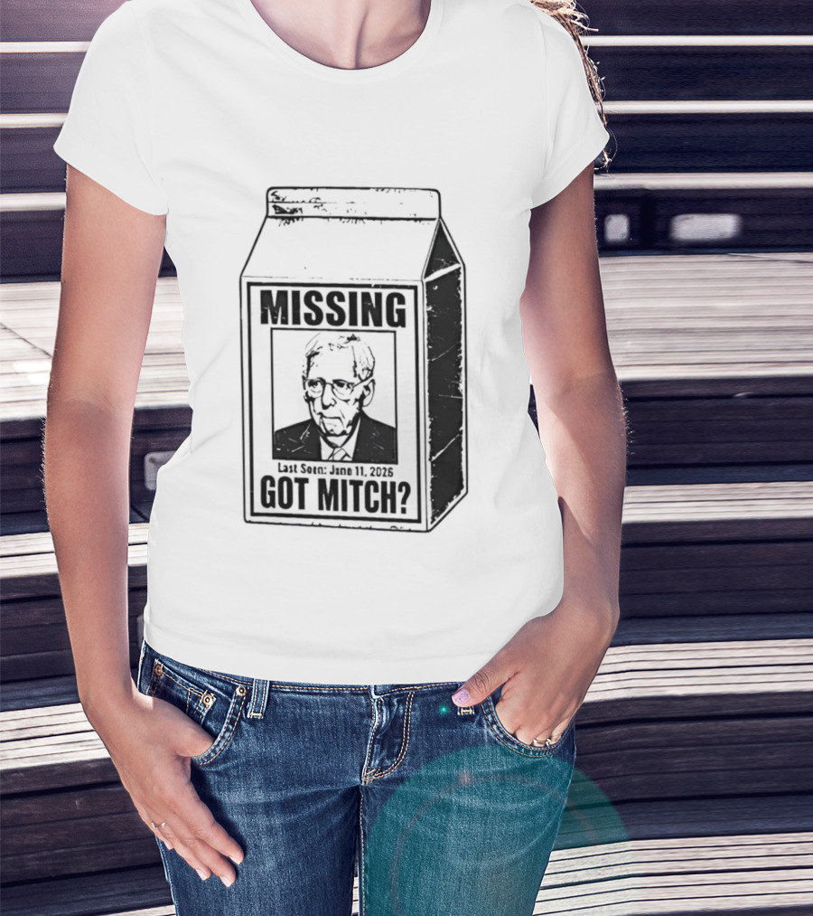 Missing Mitch McConnell Got Mitch Milk Carton T-Shirt