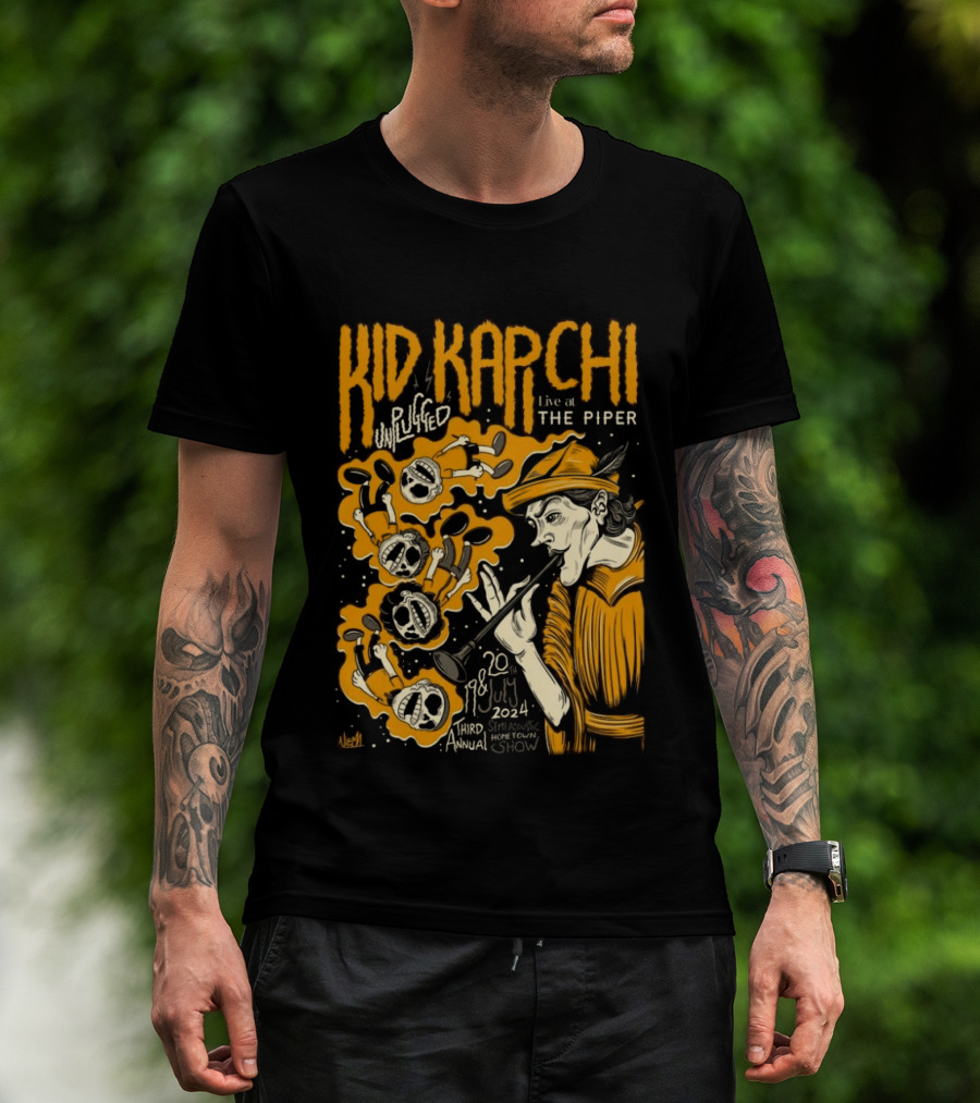 Kid Kapichi Unplugged Live The Piper July 19 20 2024 Semi Acoustic Hometown Show T-Shirt