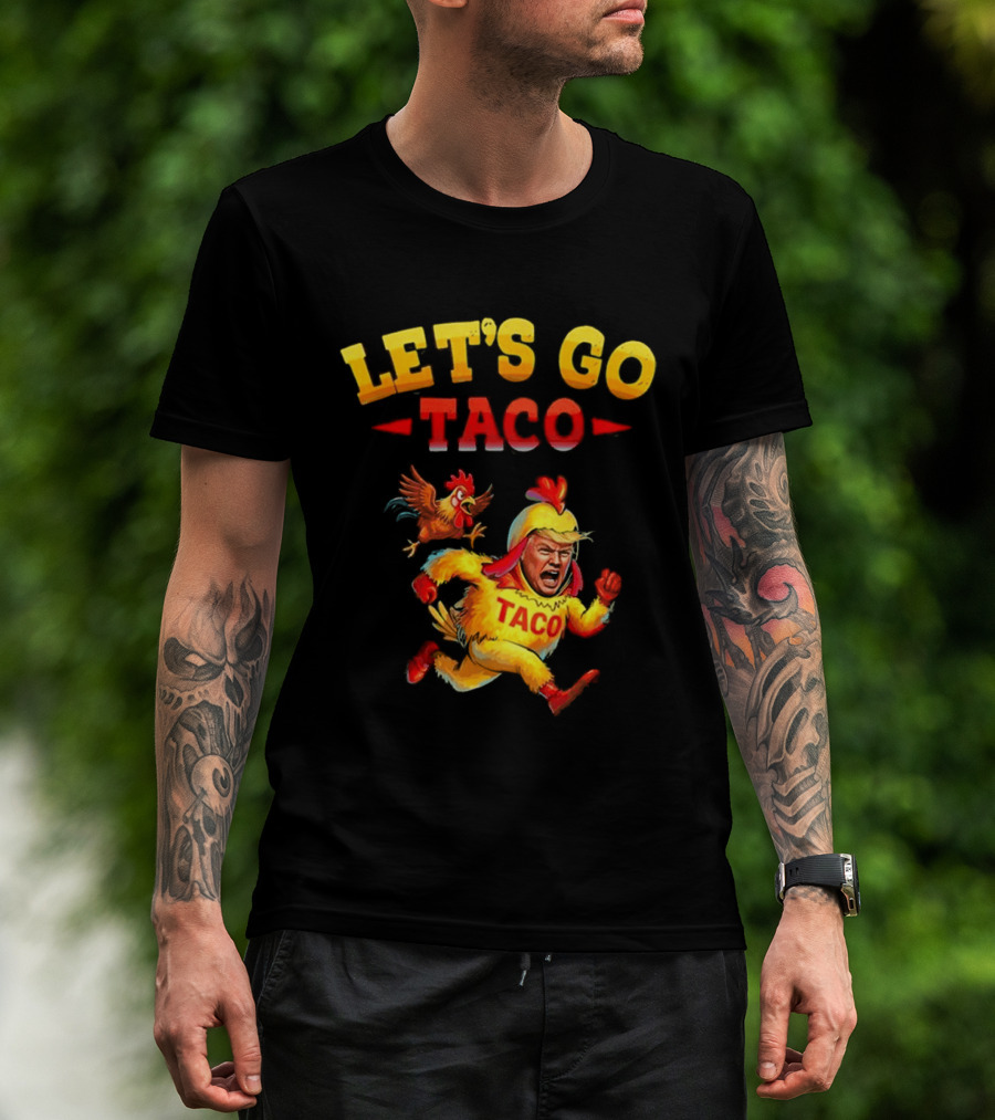 LET'S GO TACO Chicken Costume Running Man T-Shirt