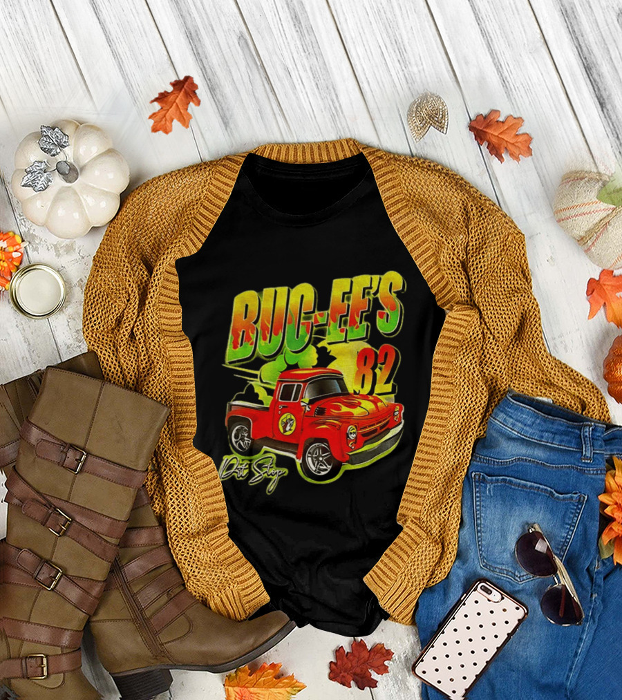 Buc Ee's 82 Pit Stop Vintage Red Truck T-Shirt