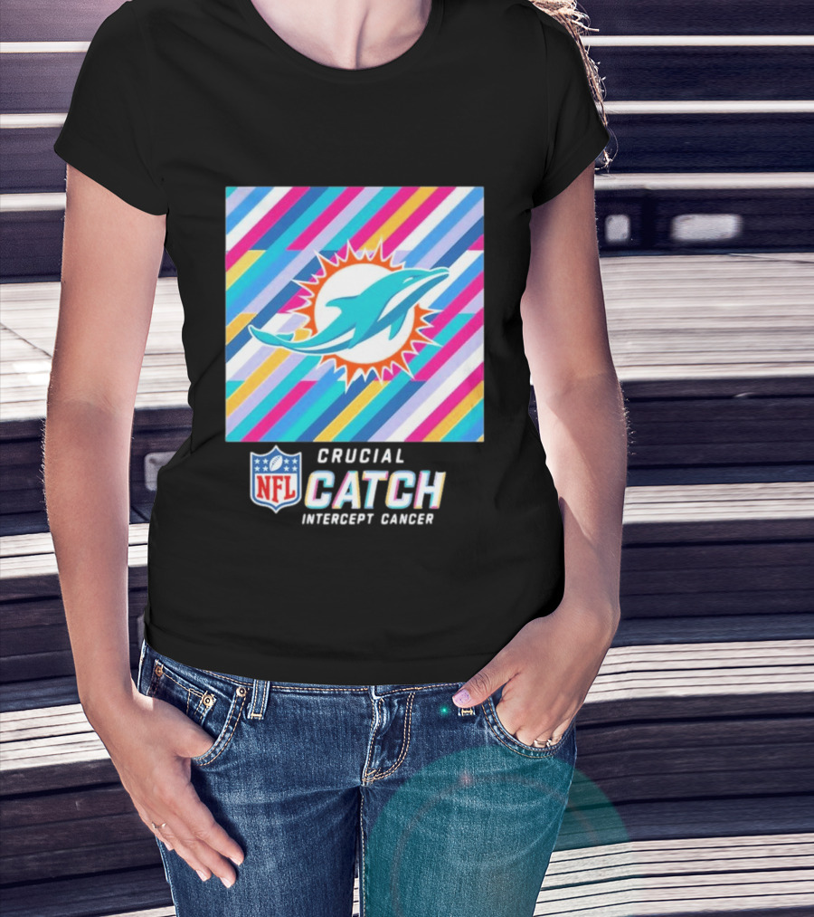 Crucial Catch Intercept Cancer NFL Miami Dolphins 2024 T-Shirt