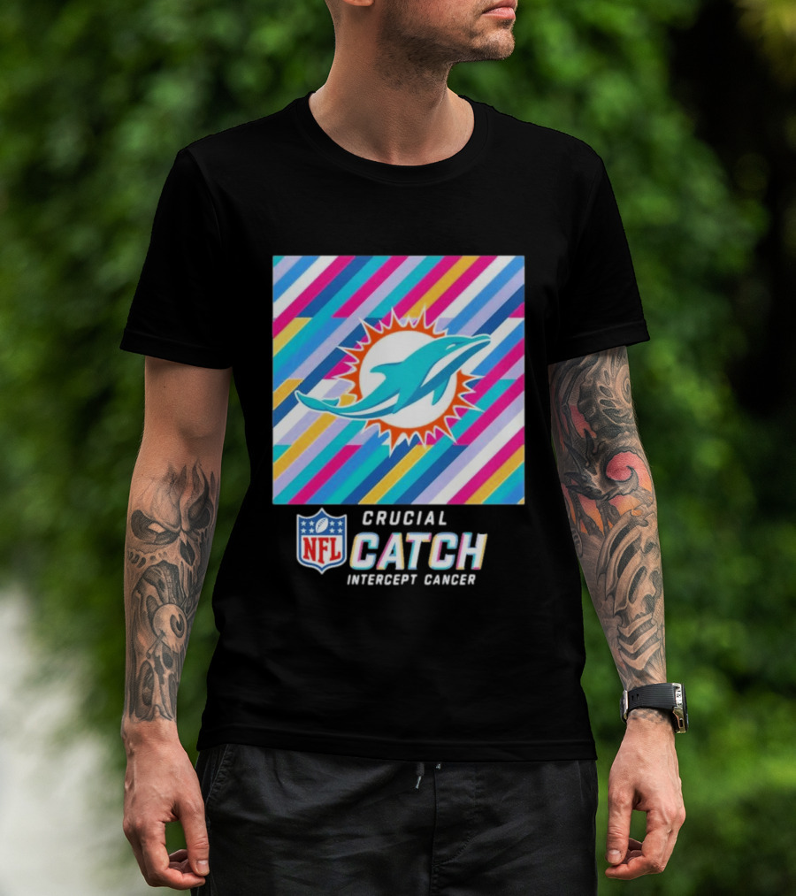 Crucial Catch Intercept Cancer NFL Miami Dolphins 2024 T-Shirt