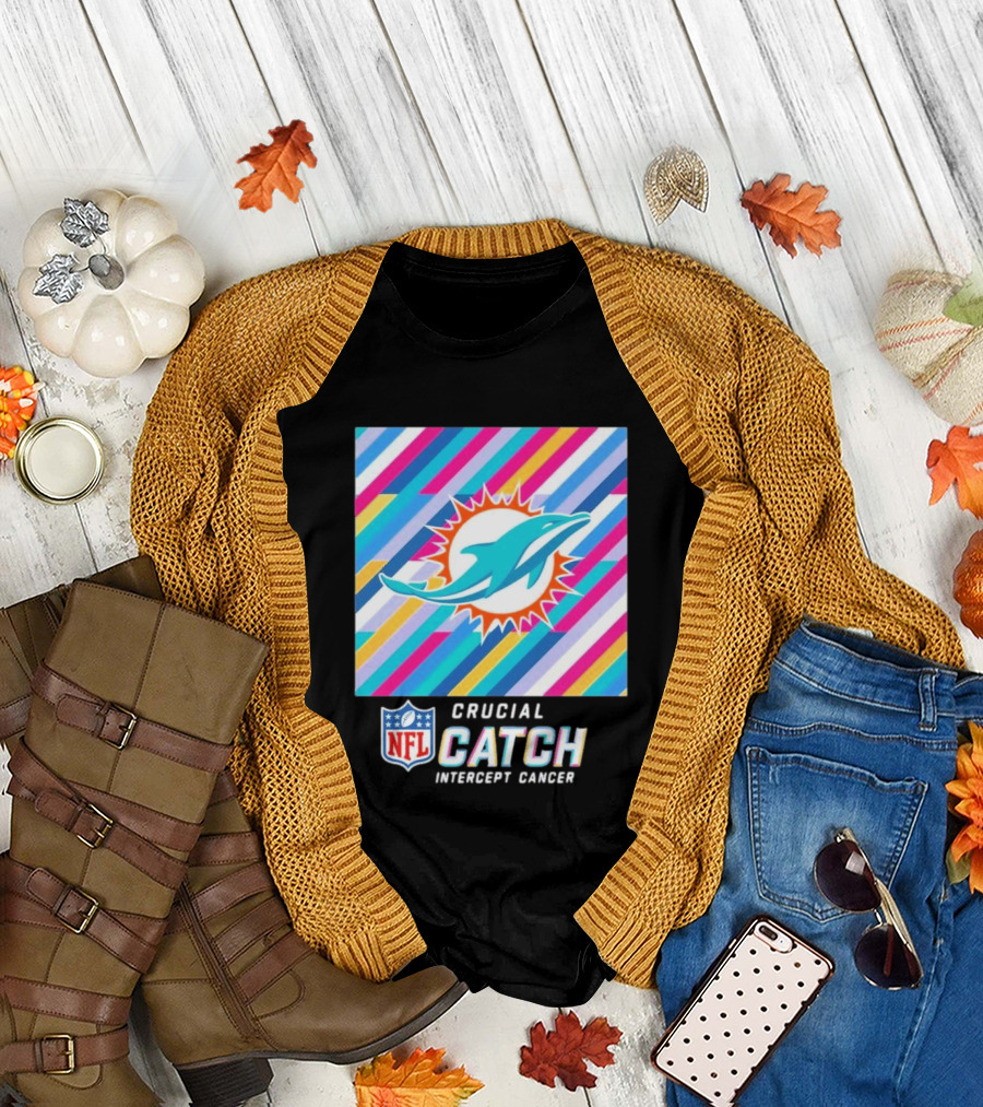 Crucial Catch Intercept Cancer NFL Miami Dolphins 2024 T-Shirt