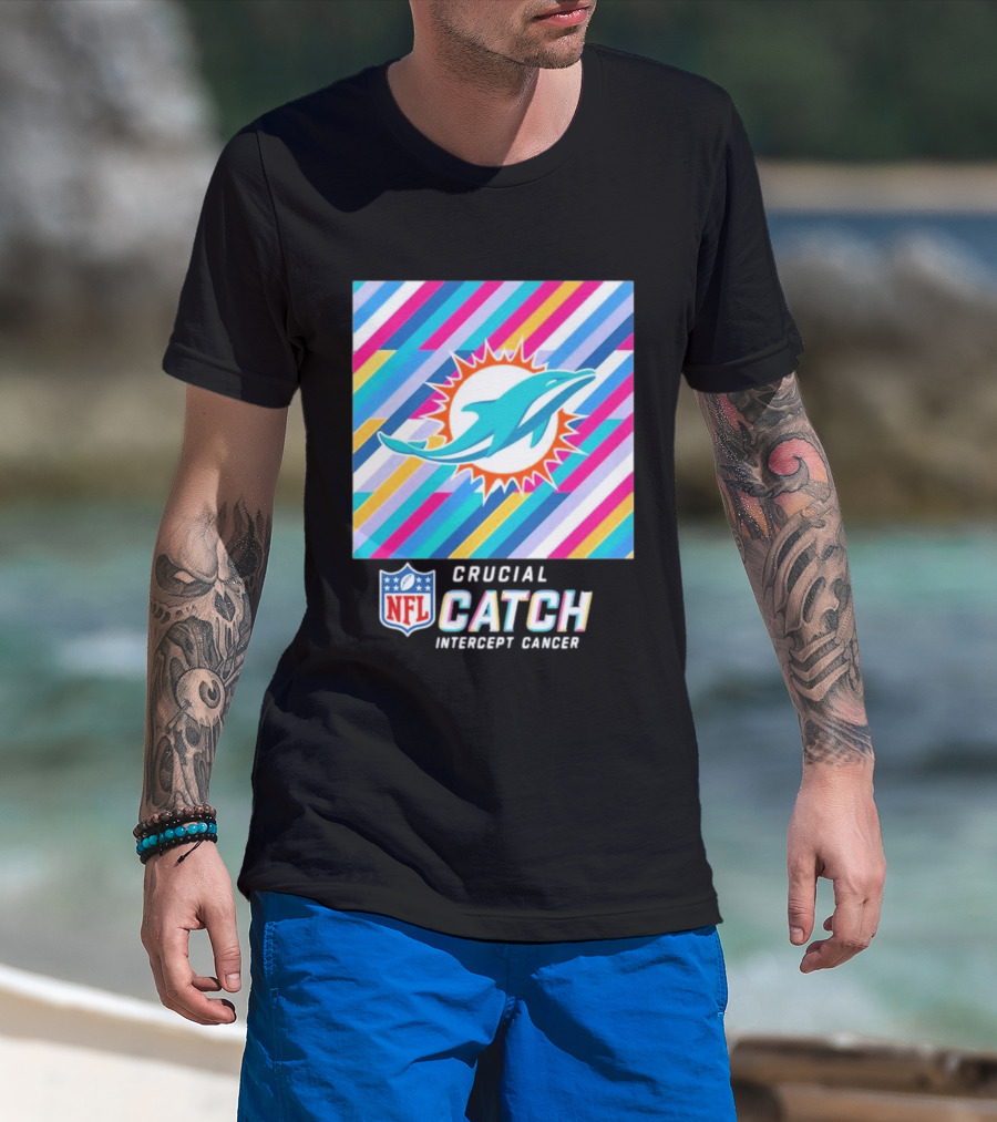 Crucial Catch Intercept Cancer NFL Miami Dolphins 2024 T-Shirt