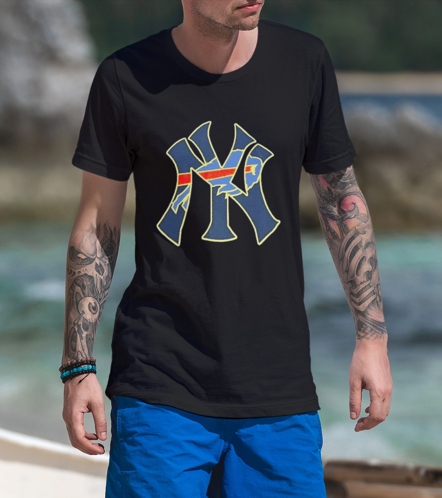 New York Yankees Buffalo Bills Collaboration T-Shirt