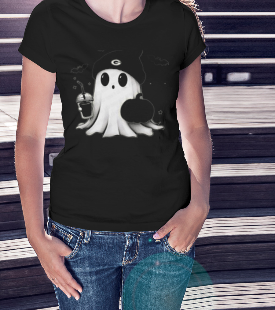 Halloween Green Bay Packers Ghost Pumpkin Football Fan Merchandise T-Shirt