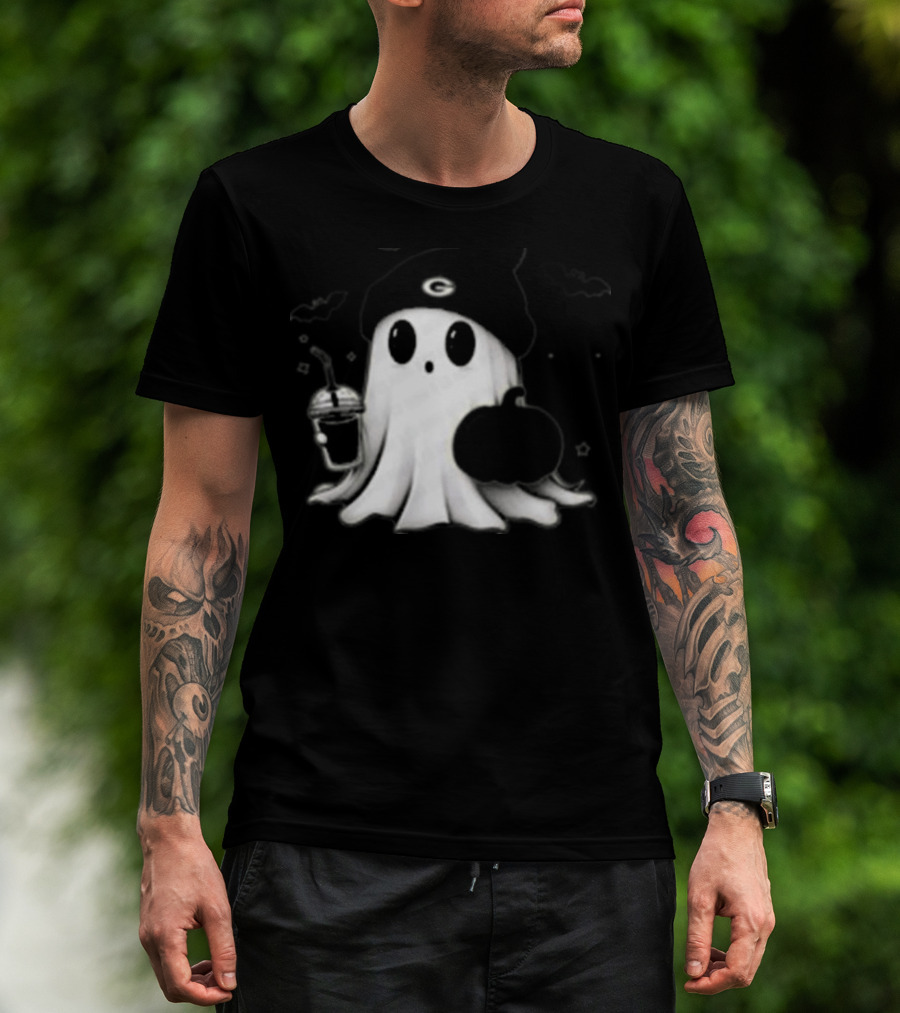 Halloween Green Bay Packers Ghost Pumpkin Football Fan Merchandise T-Shirt