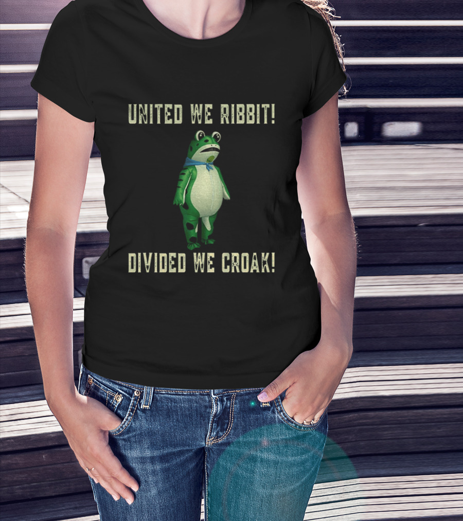 United We Ribbit Divided We Croak Frog Of Portland 2025 T-Shirt