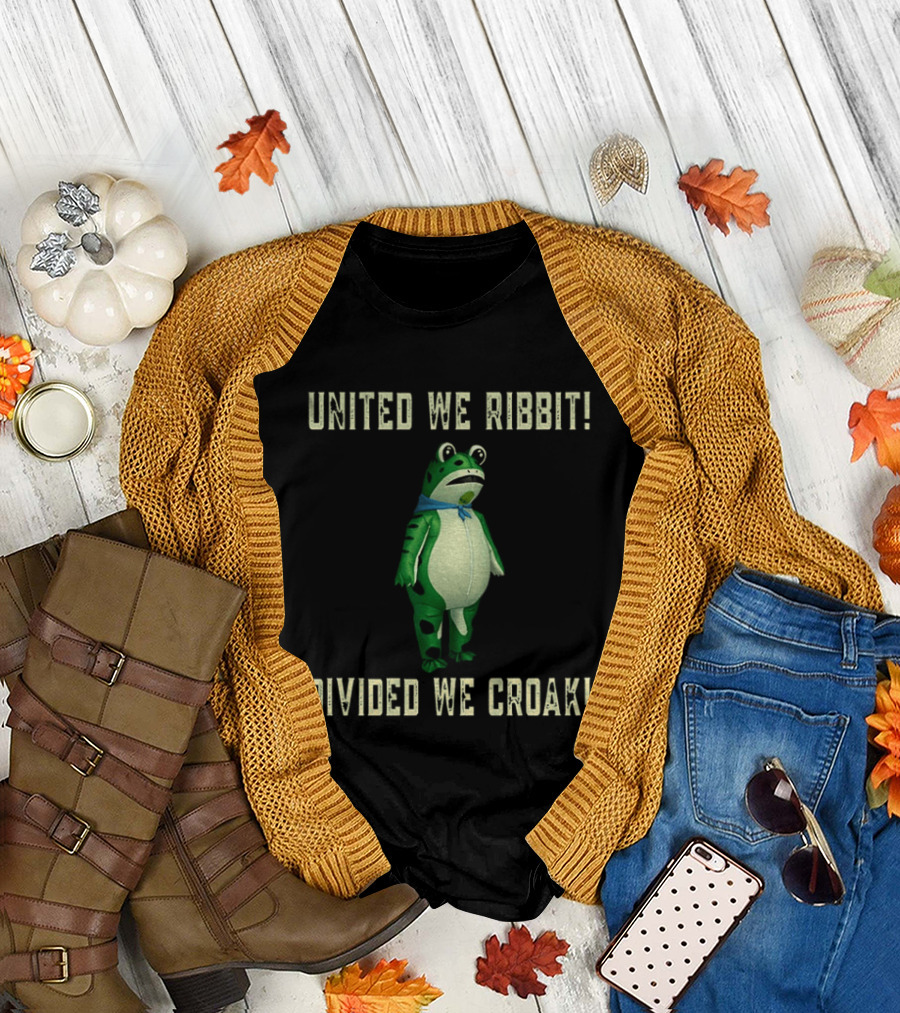 United We Ribbit Divided We Croak Frog Of Portland 2025 T-Shirt
