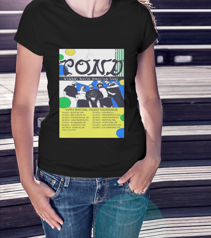 Pond Band Stunga North America Tour 2024 With Special Guest Fazerdaze T-Shirt