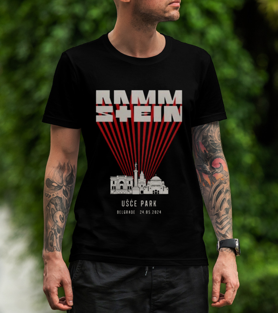 Rammstein Usce Park Belgrade 24 5 2024 Europe Stadium Tour T-Shirt