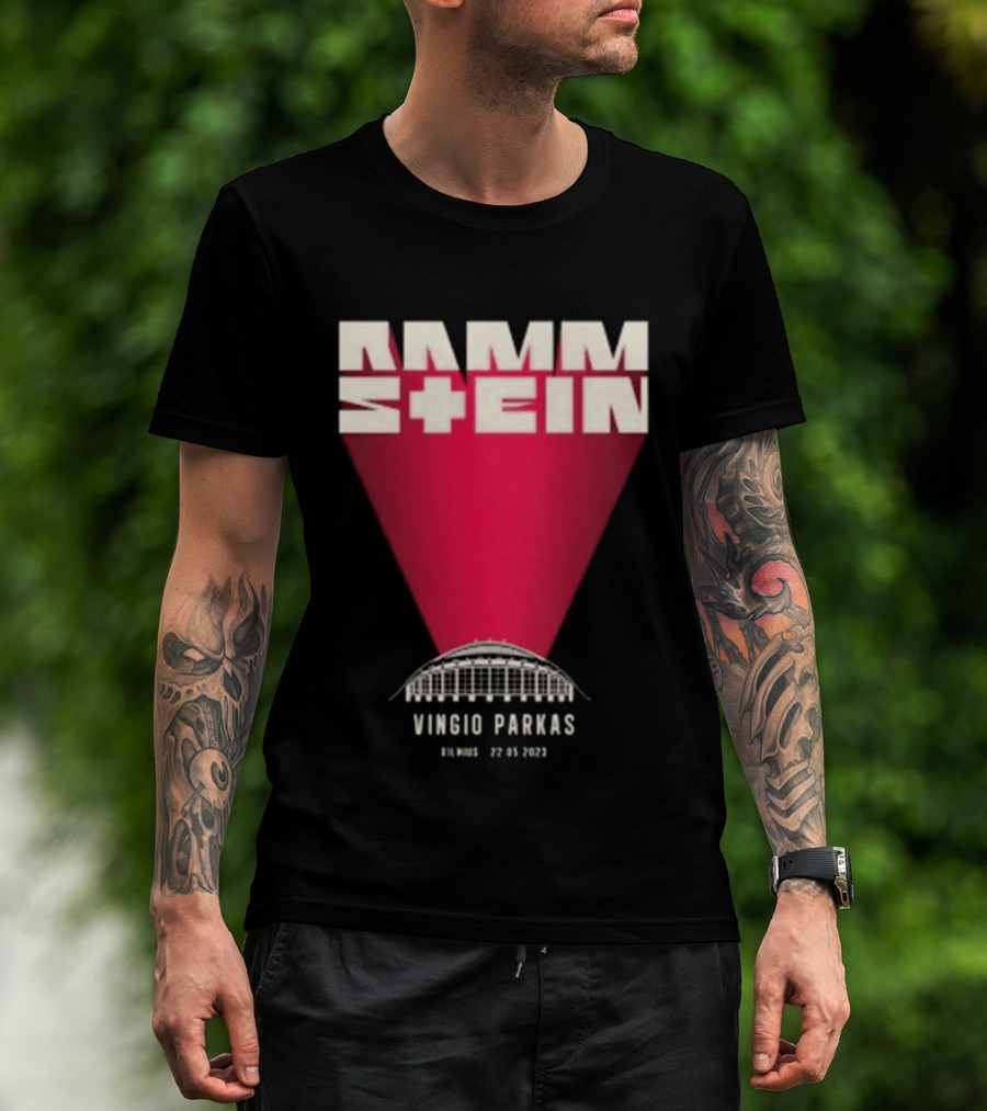 Rammstein Vingio Parkas Vilnius 22 05 2023 Tour Event T-Shirt