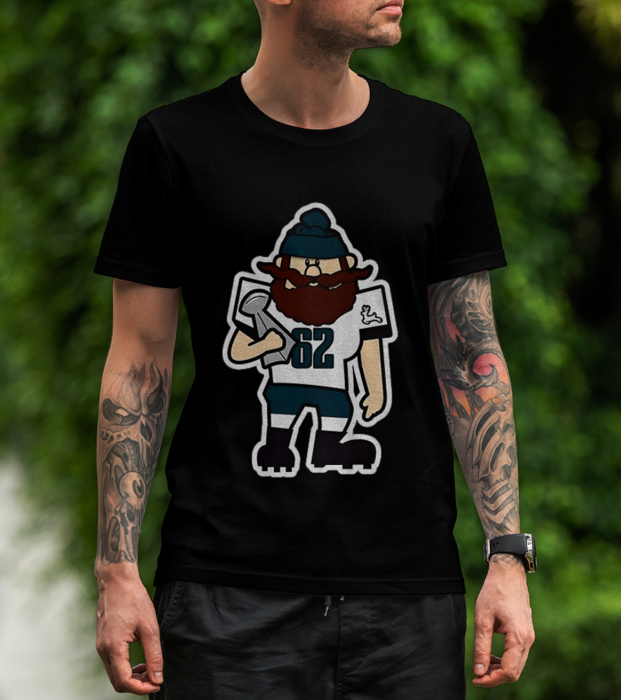 Yukon Cornelius 62 Philadelphia Eagles Football Trophy T-Shirt