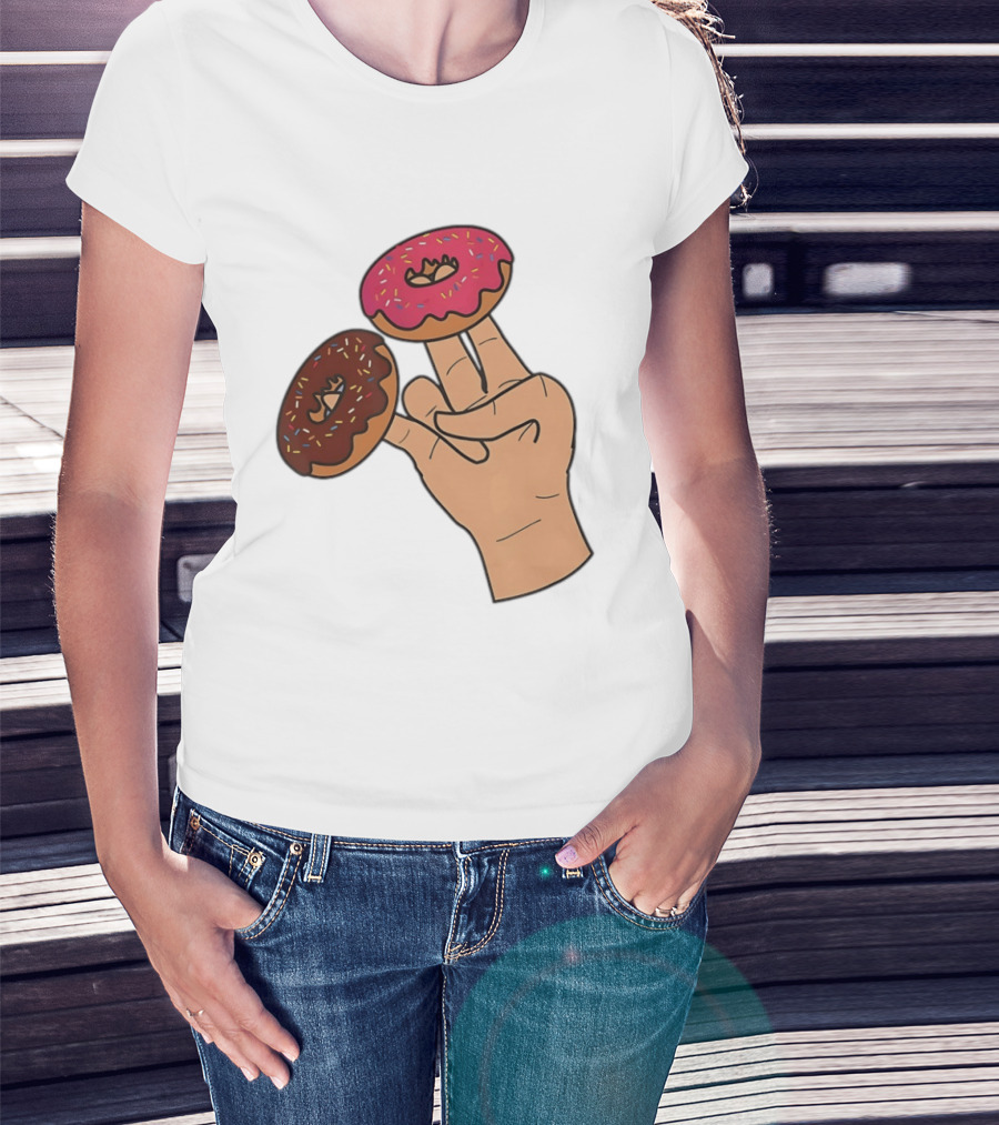 2 In The Pink 1 In The Stink Donut Fingers T-Shirt