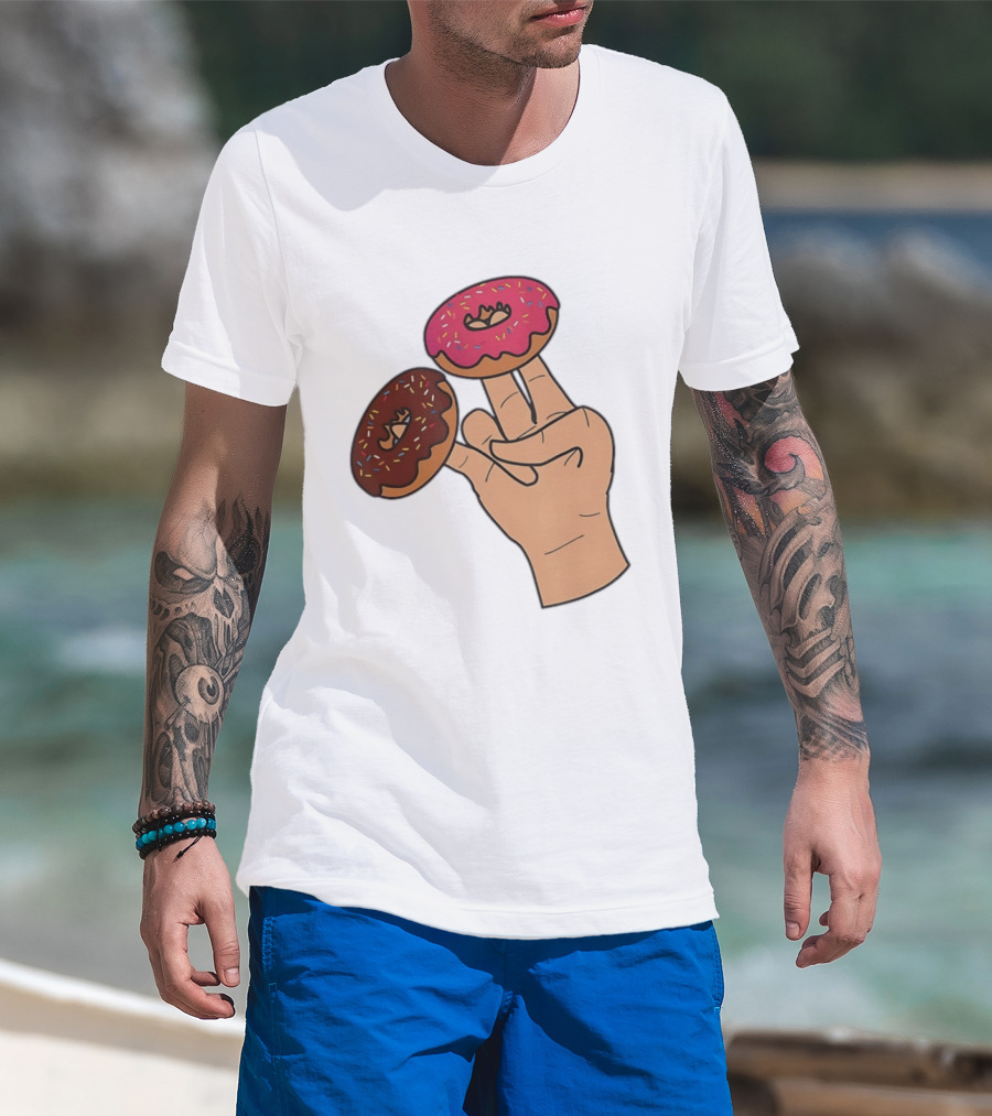 2 In The Pink 1 In The Stink Donut Fingers T-Shirt