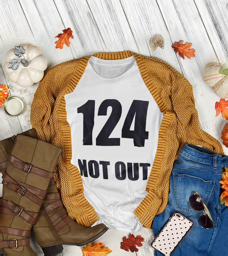 124 Not Out India Political T-Shirt