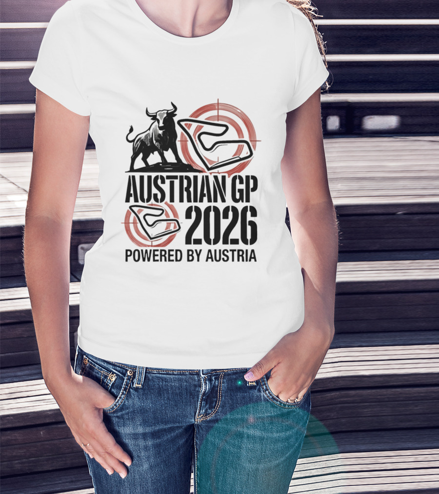 Austrian GP 2026 Powered By Austria Charging Bull Racing Circuit T-Shirt