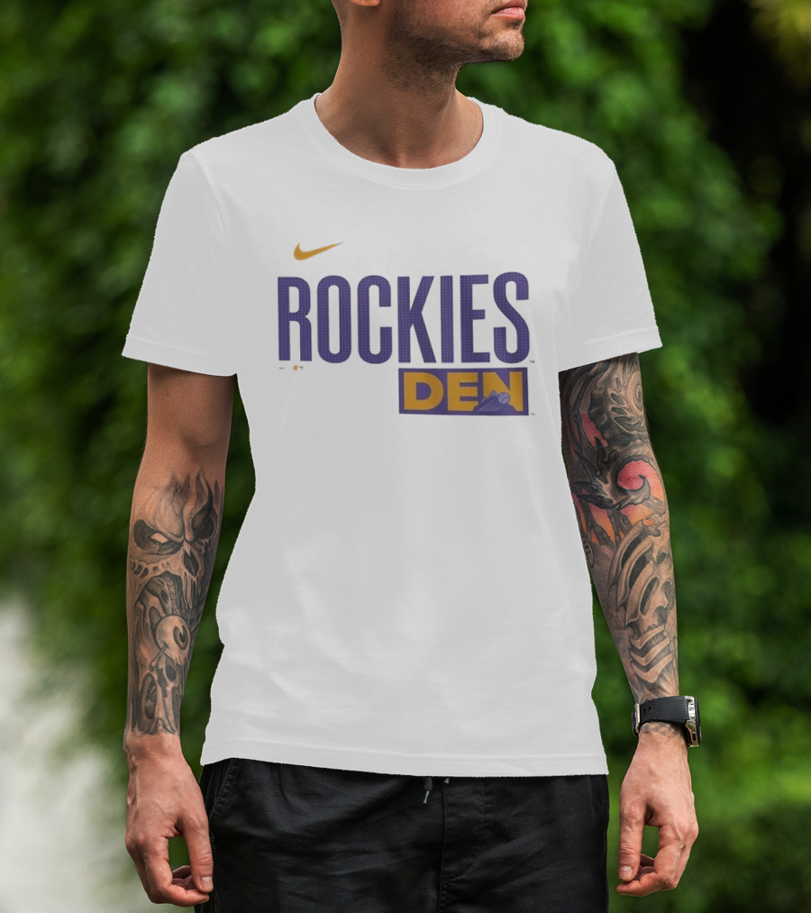Colorado Rockies 2025 City Connect Rockies Nike DEN Wordmark T-Shirt