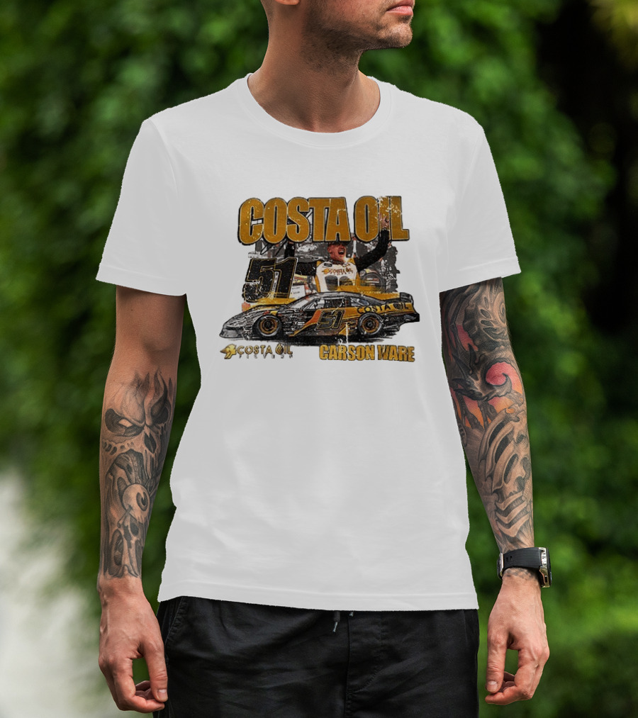 Costa Oil Racing Carson Ware 51 Nascar Victory Celebration T-Shirt