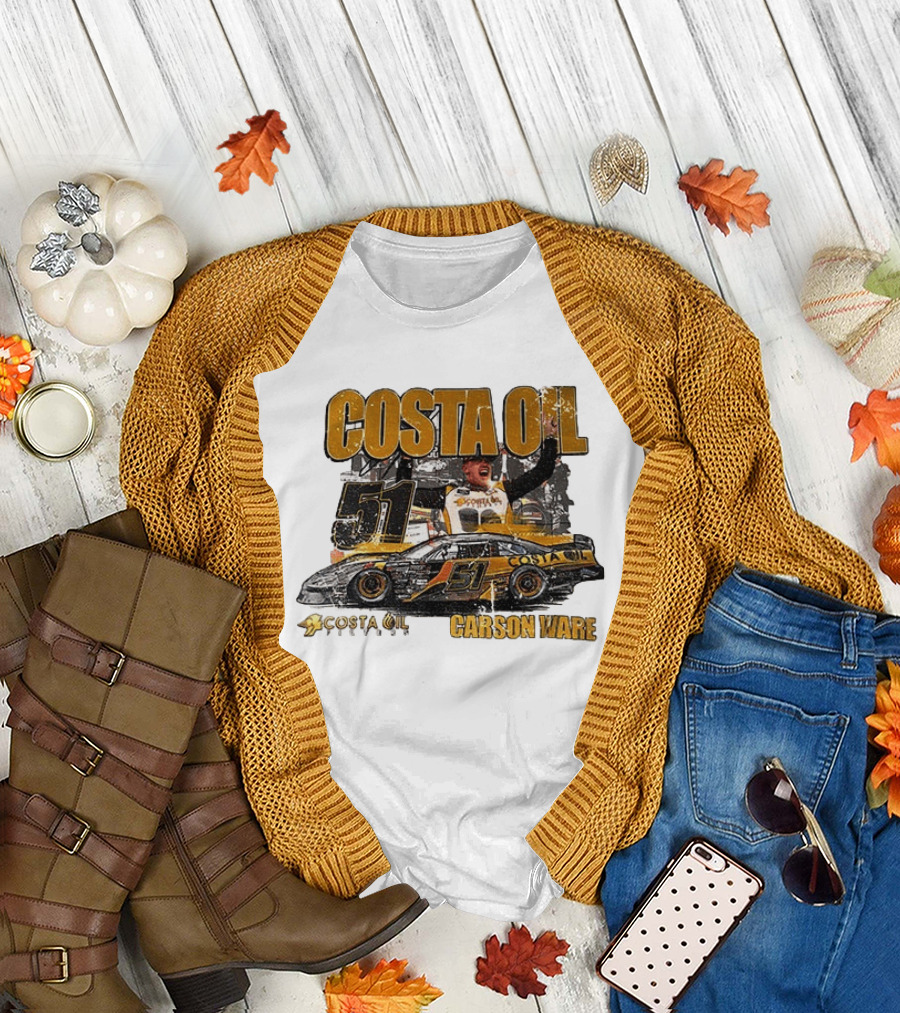 Costa Oil Racing Carson Ware 51 Nascar Victory Celebration T-Shirt