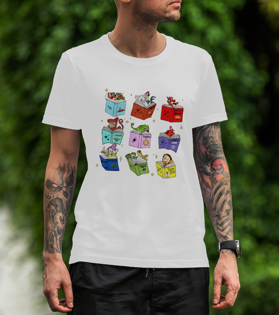 Disney Princess Sidekicks Reading Club Tangled Book Lover T-Shirt