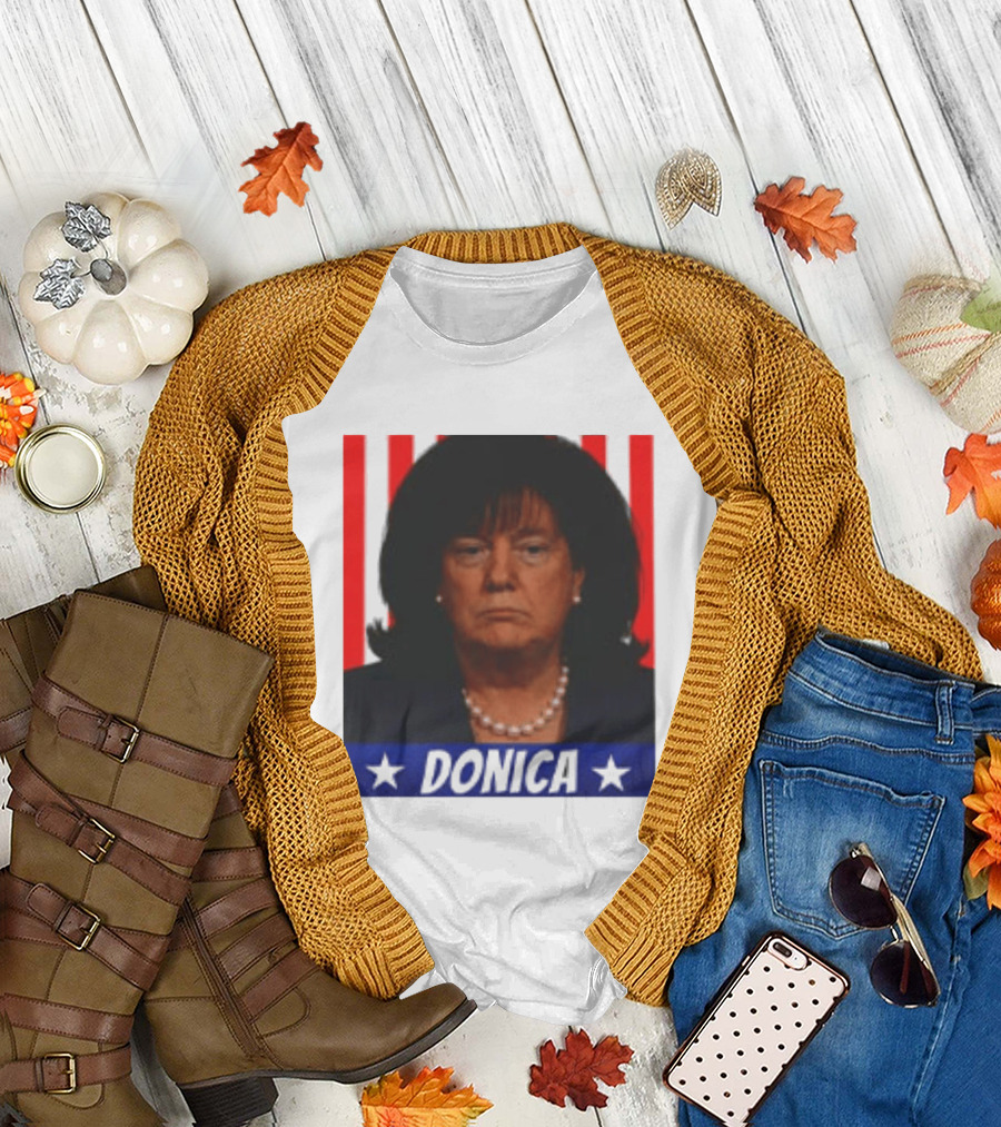 Donica Lewinsky 2025 Campaign Style Stars Red Stripes T-Shirt