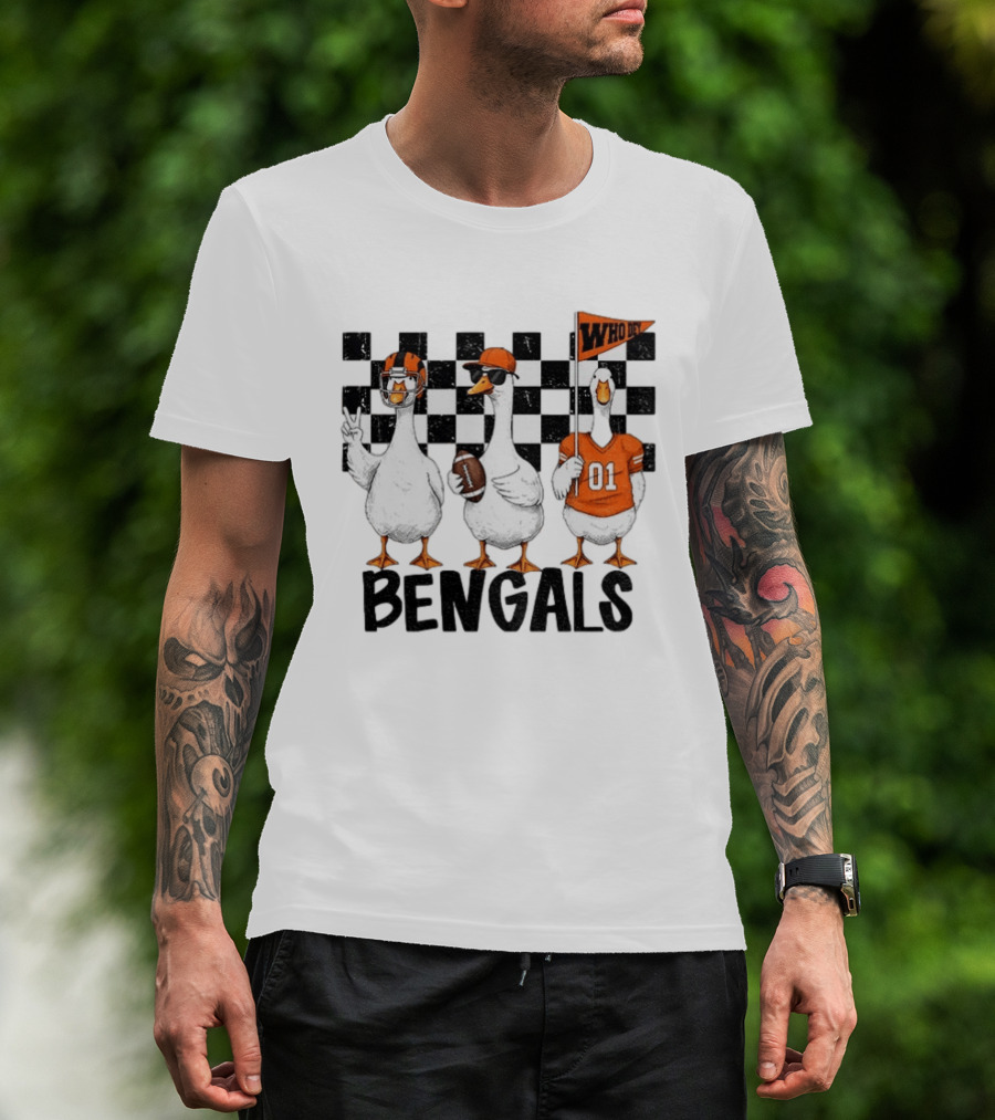 Goose Bengals Who Dey Cincinnati Football Game Day T-Shirt