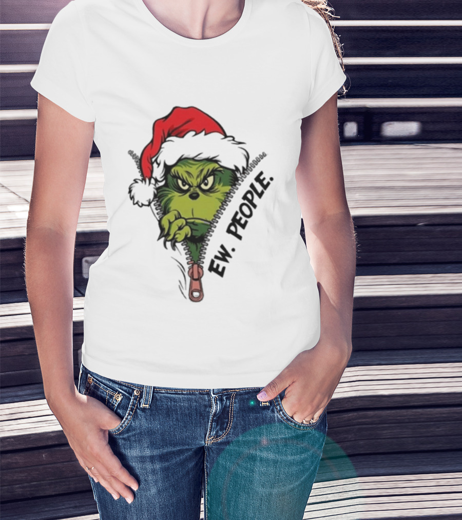 Ew People Grinch Christmas 2025 Holiday Humor T-Shirt