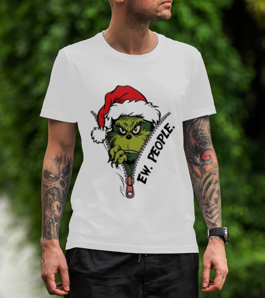Ew People Grinch Christmas 2025 Holiday Humor T-Shirt