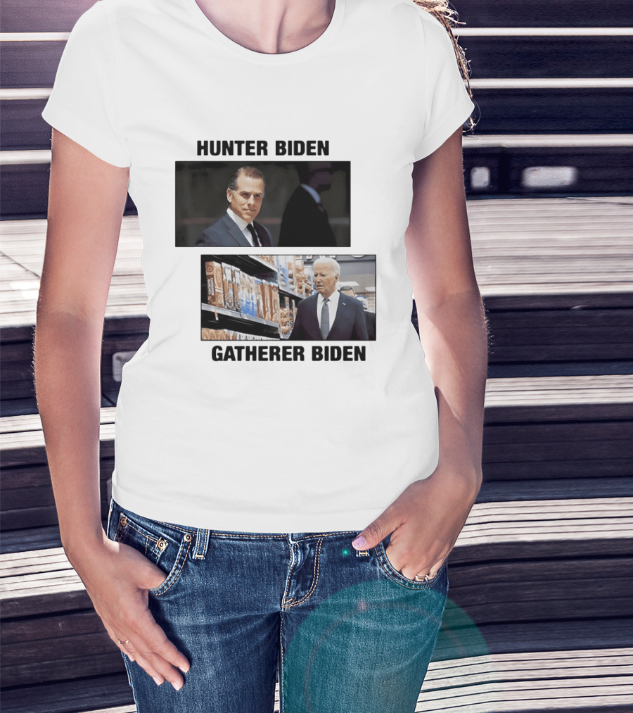 Hunter Biden Gatherer Biden Humorous Political Parody Image T-Shirt